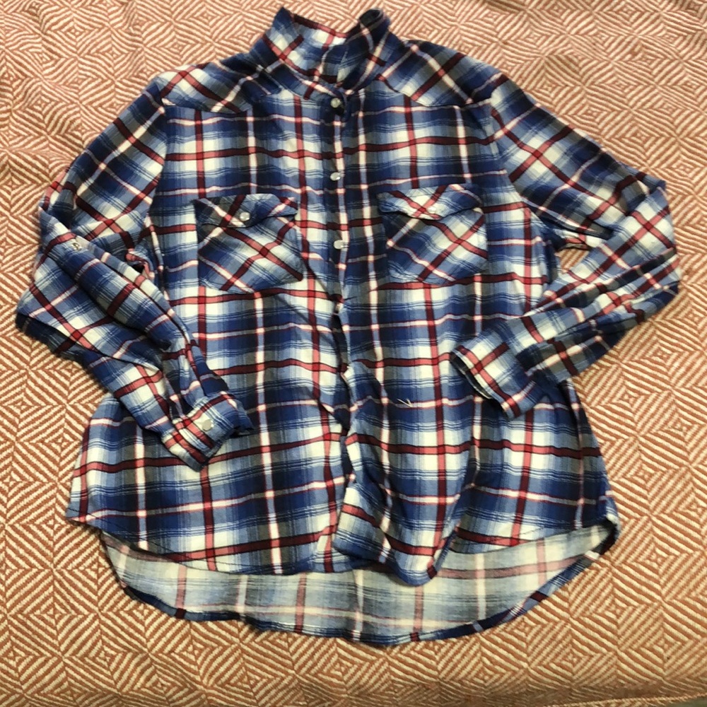 Red white and blue passport flannel